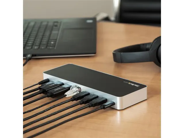 Dual-Monitor Usb-C Docking Station Met Mst 5X Usb 3.0 Poorten
