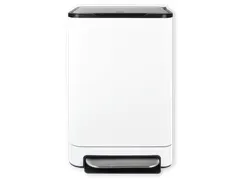 Afvalbak Desq 6053.01 pedaalemmer 40 liter RVS Wit