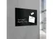 Glas/magneetbord Sigel Zwart 100x65 Magneet+bevestigingsmateriaal