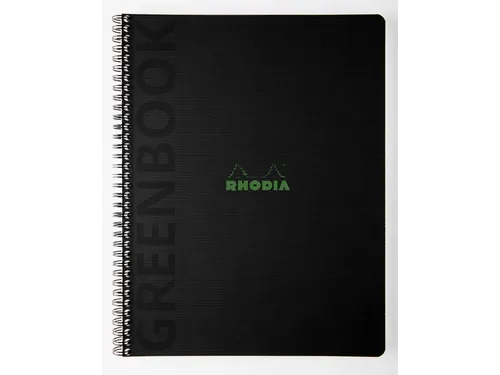 Notitieboek Rhodia Greenbook recycled A4+ lijn Soft Cover Zwart