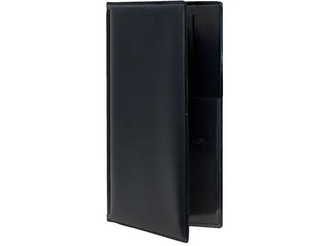 Betaalmap Securit ruimte voor geld en betaalpas zwart lederlook