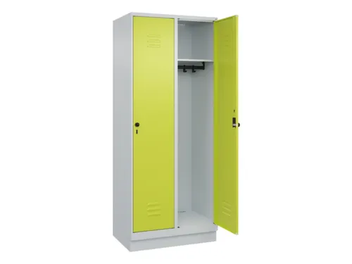 locker,HxBxD 1950x800x500mm,2vak,vak B 400mm,draaigrendel,sokkel