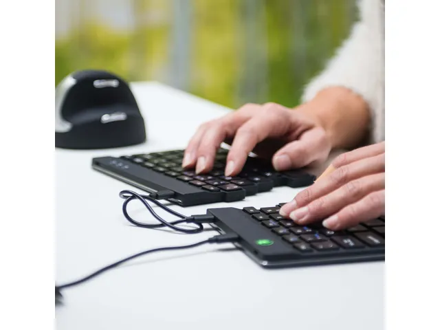 R-Go Split Break Ergonomisch Toetsenbord QWERTY UK zwart, bedraad
