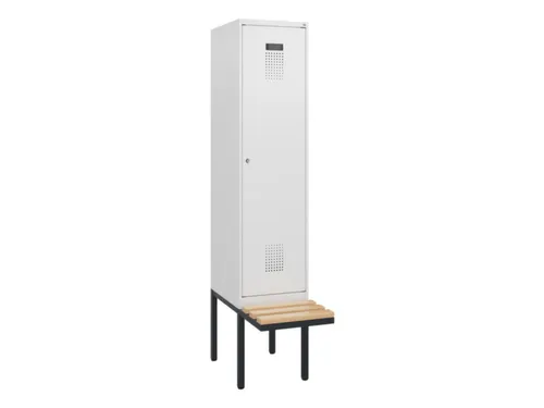 locker met bank,HxBxD 1950x400x815mm,1vak,vak B 400mm,cilinderslot