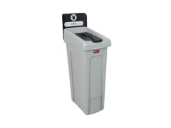 Slim Jim Recyclingstation Rest Gesloten Deksel 87 Liter Grijs Zwart