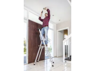 trapladder,eenzijdig,4trede(n),balk L 1,8m,aluminium - 6