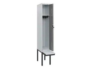 locker met bank,HxBxD 1950x300x815mm,1vak,vak B 300mm,draaigrendel - 1