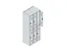 dubbeldekse locker,HxBxD 1850x750x500mm,3x2vak.,vak B 250mm,cil.-slot
