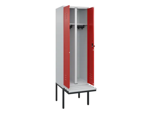 locker voor scheiding van kleding,HxBxD 2120x600x815mm,2vak