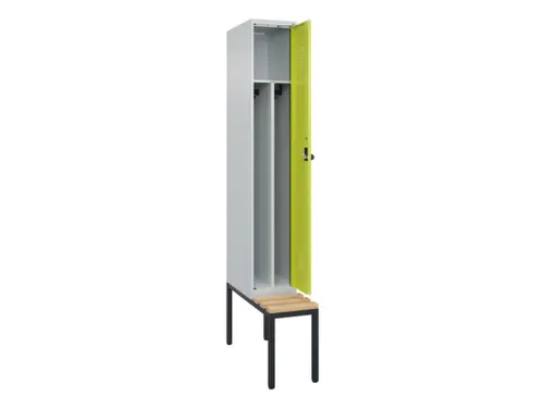 locker met bank,voor scheiding van kleding,HxBxD 2120x300x815mm,1vak