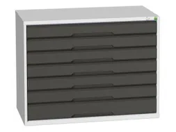 ladekast HxBxD 800x1050x550mm 7laden romp RAL7035 front RAL7016