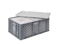 Euronorm-stapelbak,m. 2isoleerboxen,HxLxB 240x600x400mm,43/10,4l,HDPE