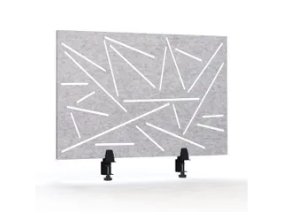 Akoestisch Bureaupaneel met patroon uitsnede 60x75cm Lichtgrijs - 5