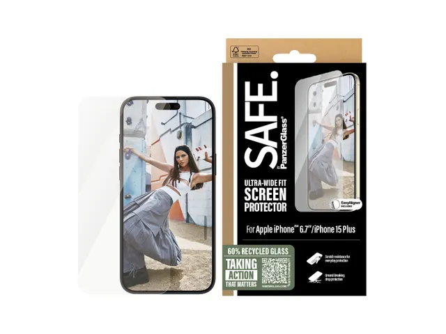 PanzerGlass SAFE. by Screen Protector iPhone 16 Plus | 15 Plus | Ul