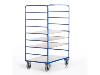 etagewagen,draagverm. 600kg,4etage(s),laadvl. LxB 1200x740mm,houtetage - 5