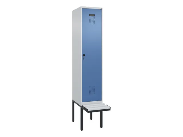 locker met bank,voor scheiding van kleding,HxBxD 2120x400x815mm,1vak