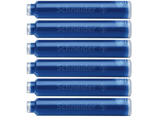 Inktpatroon Schneider Blauw 6 stuks
