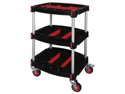 gereedschapswagen,HxBxD 920x490x595mm,3xkunststof legbord,romp zwart