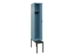 locker met bank,HxBxD 2120x300x815mm,1vak,vak B 300mm,draaigrendel