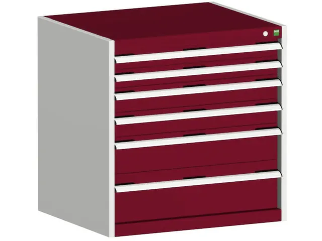 ladekast HxBxD 800x800x750mm 6laden romp RAL7035 front RAL3004