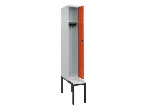 locker met bank,HxBxD 2120x300x815mm,1vak,vak B 300mm,cilinderslot