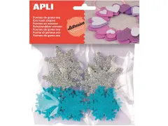 Zelfklevende Glitter Sneeuwvlokken 22 Stuks