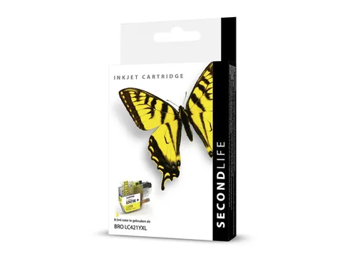 Cartridge SecondLife Brother LC421 XL geel