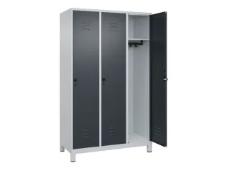 locker,HxBxD 1950x1200x500mm,3vak,vak B 400mm,draaigrendel,voeten - 2