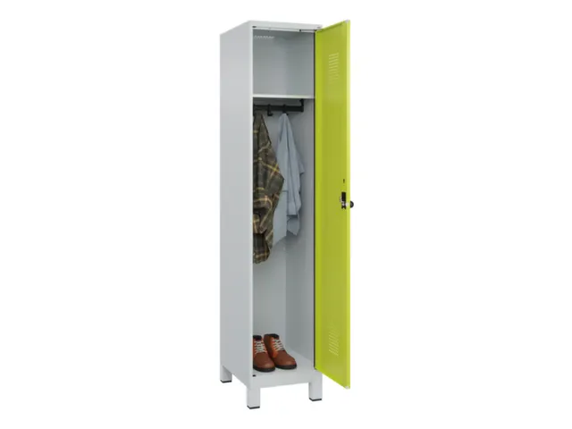 locker,HxBxD 1950x400x500mm,1vak,vak B 400mm,draaigrendel,voeten