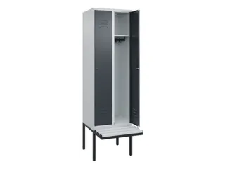 locker met bank,HxBxD 2120x600x815mm,2vak,vak B 300mm,cil.-slot - 2