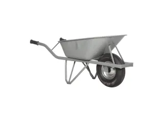 kruiwagen,80l,HxBxD 620x580x1460mm,staal,grijs,lucht-banden - 1