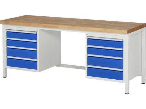 werkbank,HxBxD 840-1040x2000x700mm,beukblad,draagverm. 1250kg,4voeten