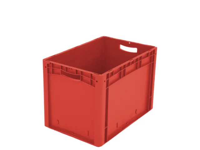 Euronorm Stapelkrat Pp 420x600x400mm Wand/bodem Gesloten Rood 85l