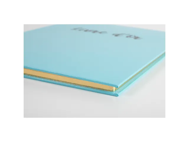 Livre d'or 100 pages tranche or - Format 27x22cm - AQUAREL - Bleu past