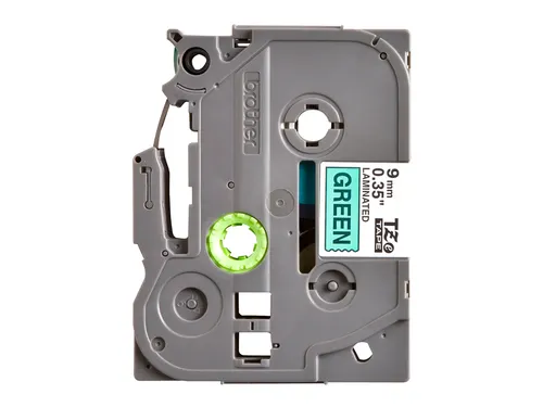 Labeltape Brother P-touch TZe-721 standaard 9mm zwart op groen