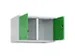 opzetkast,v. locker voor scheiding van kleding,2vak.,vak B 400mm