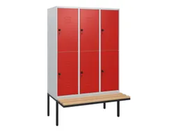 Dubbeldekse dekenkist,HxBxD 1950x1200x815mm,3x2vak.,vak B 400mm