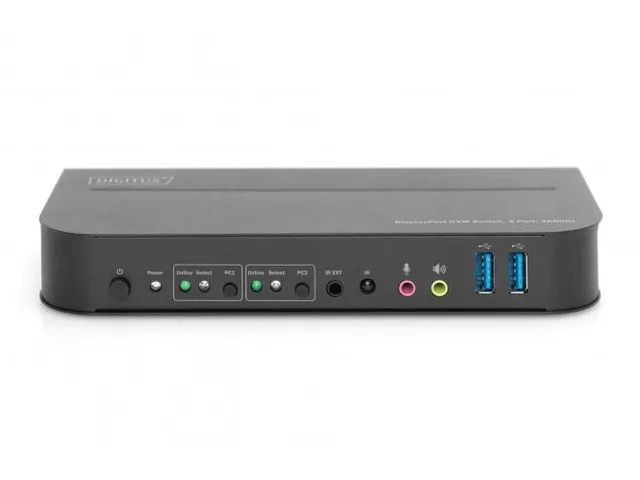 KVM-switch Zwart 2-poorts 4K60Hz 2xDP in, 1 x DP/HDMI uit