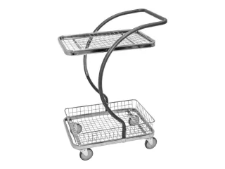 etagewagen,draagverm. 120kg,2etage(s),laadvl. LxB 595x360mm,staaletage - 1