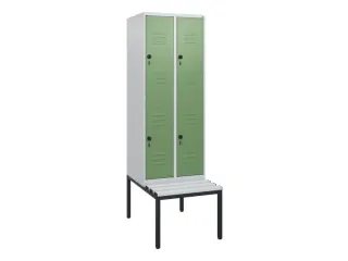 Dubbeldekse dekenkist,HxBxD 1950x600x815mm,2x2vak.,vak B 300mm - 1