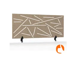 Akoestisch Bureaupaneel met patroon uitsnede 60x160cm Zand