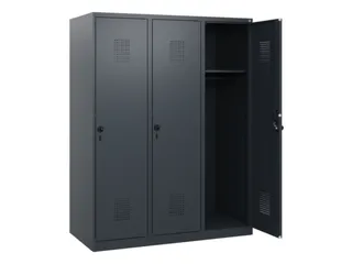 schoollocker,HxBxD 1530x1200x500mm,3vak,vak B 400mm,draaigrendel - 1