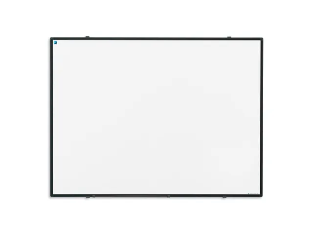Whiteboard 120x200cm wit emaille Softline 8mm zwart profiel