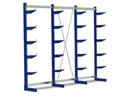 Draagarmstelling 2500x3828x990mm 6etages 1080kg/etage Ral5010
