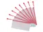 Pochette rangement Tarifold avec zip 250x130mm PVC rouge