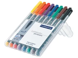 Viltstift Staedtler OHP Lumocolor 318 Fijn 0.6mm Assorti 8 stuks - 2