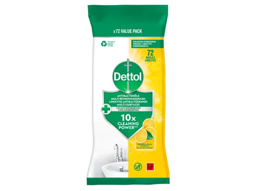 Reinigingsdoekjes Dettol antibacterieël Citrus 72 stuks