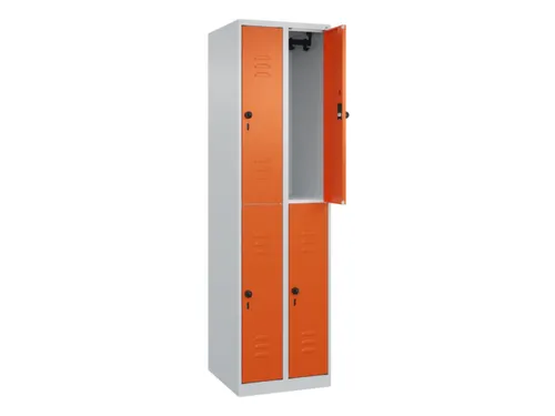 dubbeldekse locker,HxBxD 1850x500x500mm,2x2vak.,vak B 250mm