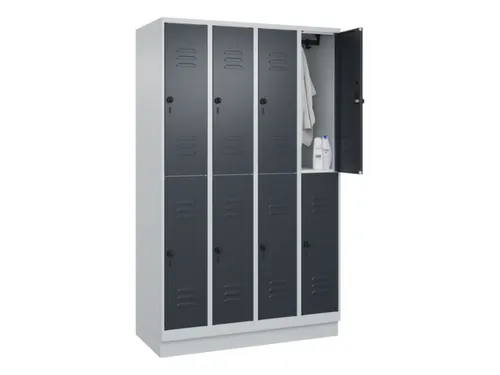 dubbeldekse locker,HxBxD 1950x1200x500mm,4x2vak.,vak B 300mm