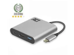 USB-C Multiport Adapter Voor 1 HDMI Monitor Grijs